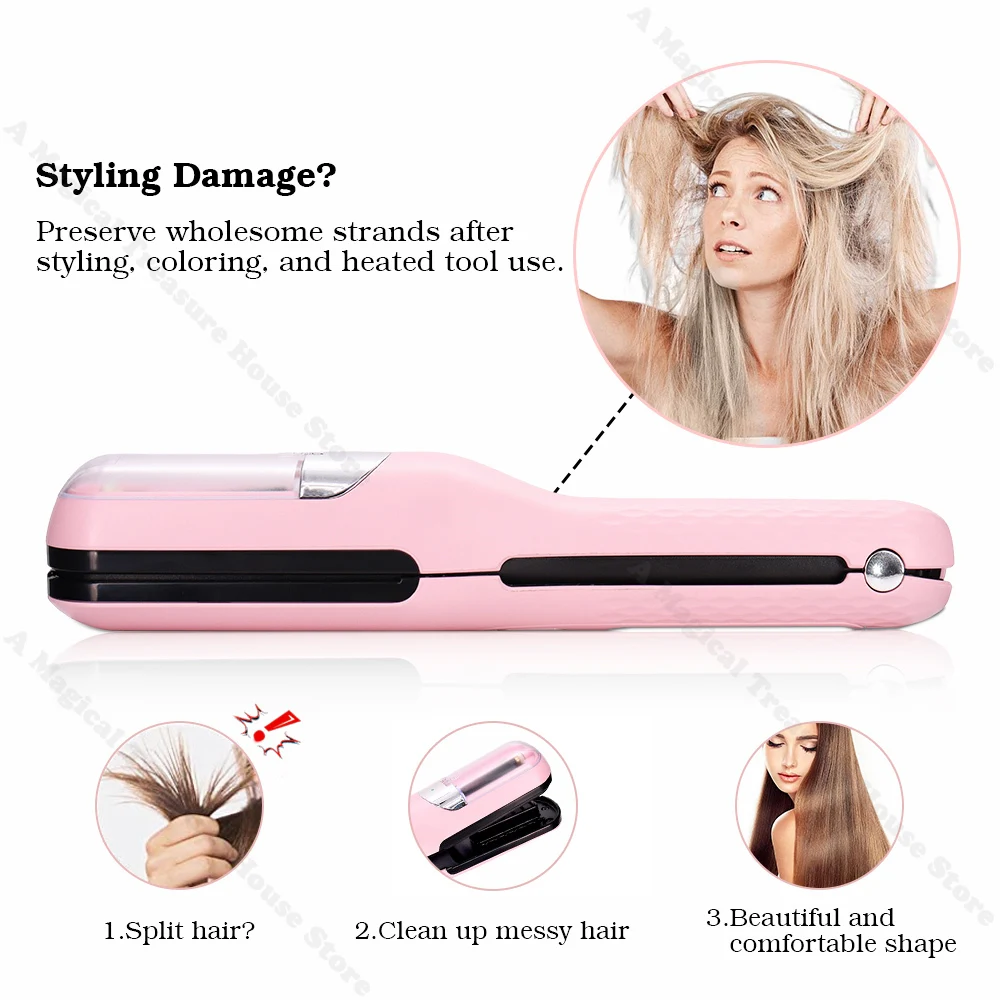 Automatic Hair Ends Trimmer Hair Split Ends Remover Damaged Hair Repair Hair Care Treatment Cordless Hair End Cutting Machine