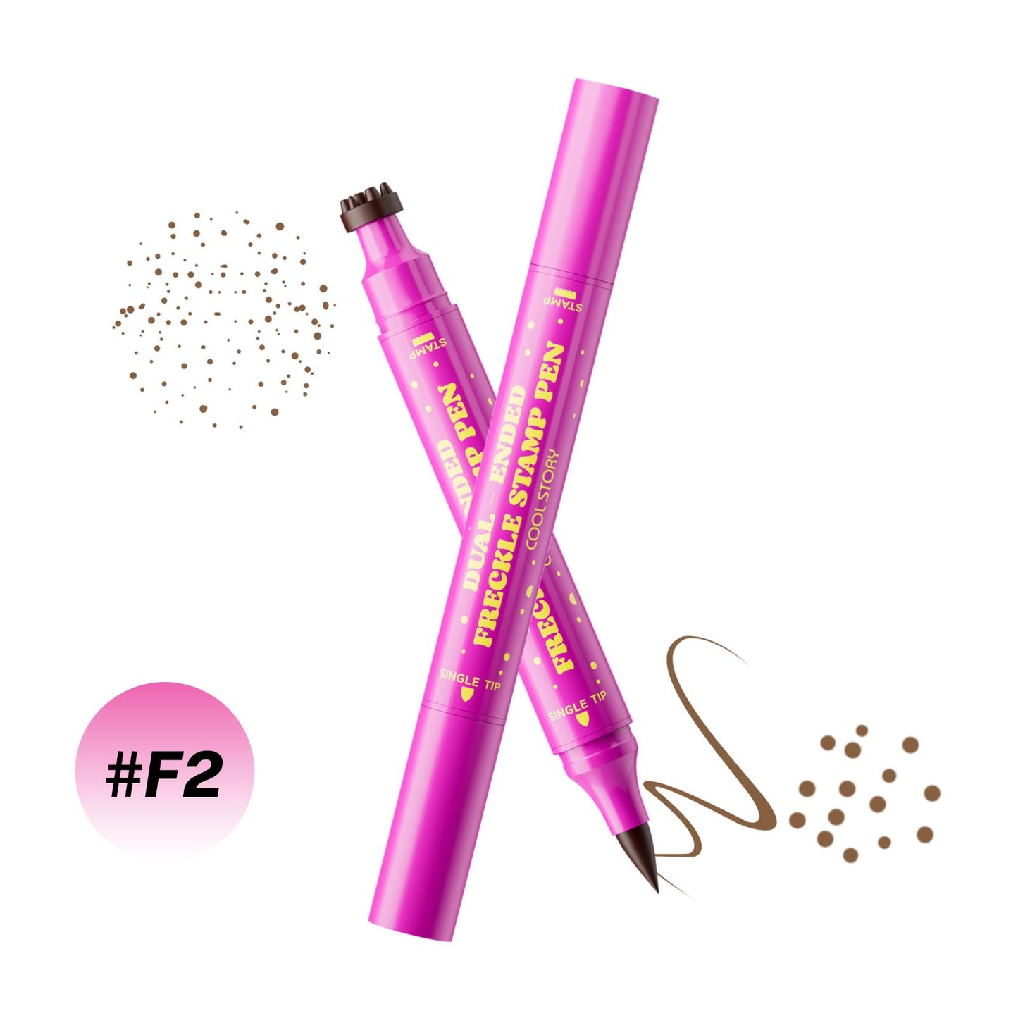 Waterproof Freckles Pen: Faux Freckle Stamp and Fine Tip Eyeliner for Realistic, Long-Lasting Freckles and Effortless Makeup, Perfect for Daily Wear and Cosplay