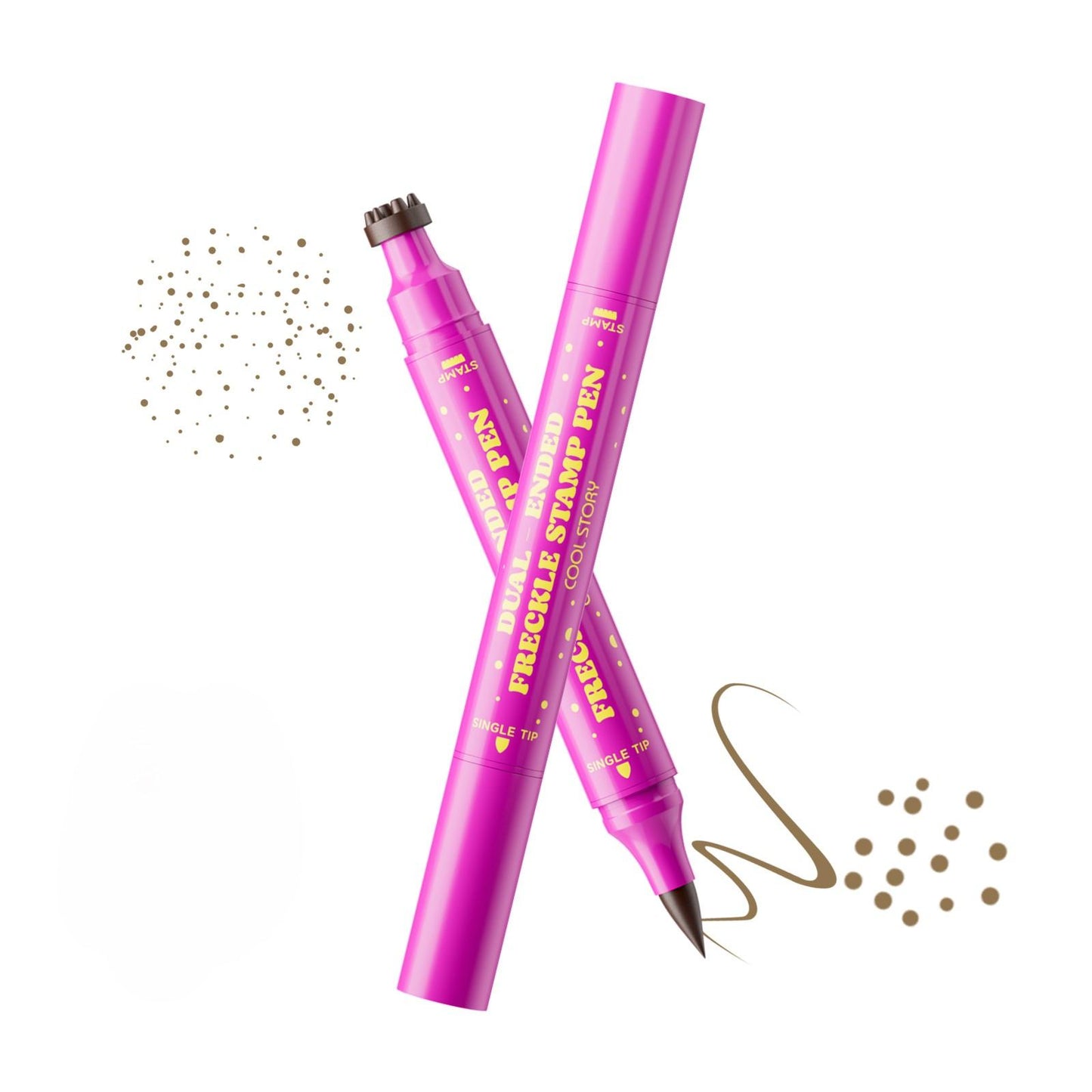 Waterproof Freckles Pen: Faux Freckle Stamp and Fine Tip Eyeliner for Realistic, Long-Lasting Freckles and Effortless Makeup, Perfect for Daily Wear and Cosplay